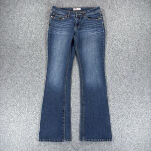 L.E.I. Ashley Low Rise Slim Bootcut Jeans Size 7 Regular Blue